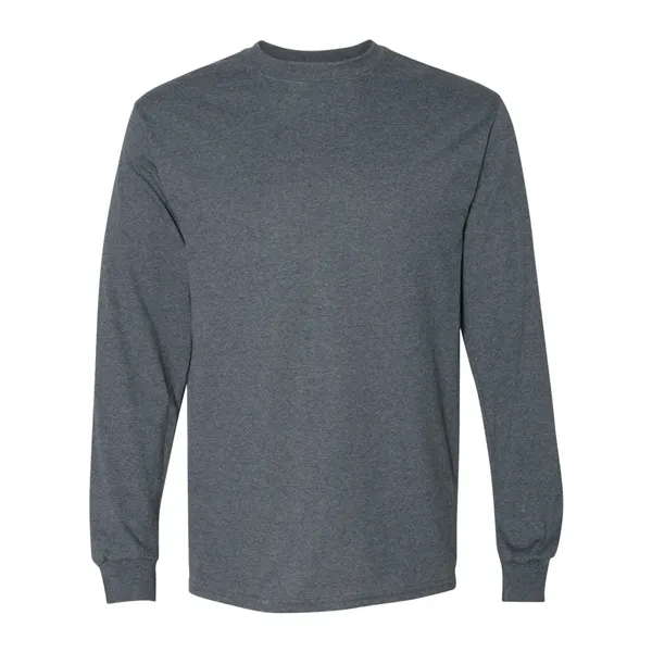 Adult pre-shrunk 50% cotton / 50% polyester long sleeve t-shirt. Blank... from ASI 84358 S&S Activewear
