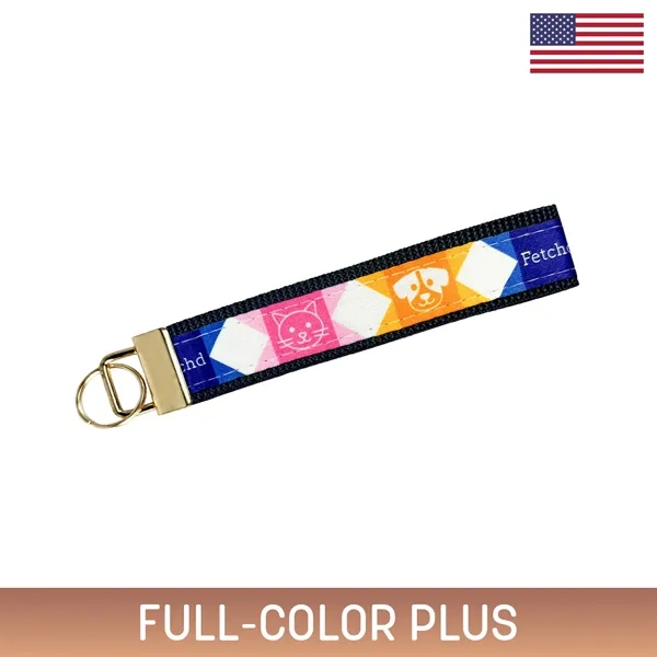 6" sublimated key strap with gold hardware-durable, stylish, and elegant for... from ASI 92980 WOV-IN® / Universal Strap/Wov-In Line