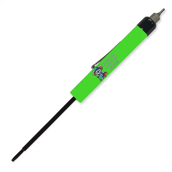 6.31"W x 0.5" Diameter blade (flat head) screwdriver with hex-bit top.... from ASI 54040 Fey Promo / Mi Line by Fey