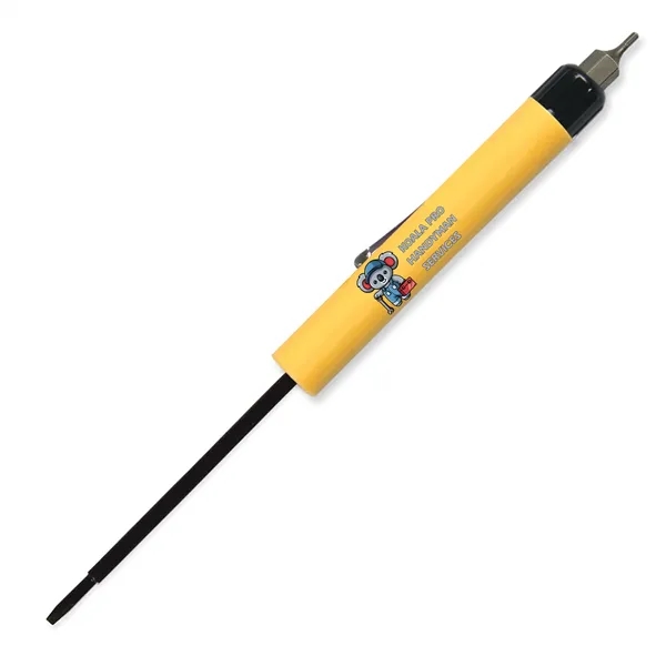 6.31"W x 0.5" Diameter blade (flat head) screwdriver with hex-bit top.... from ASI 54040 Fey Promo / Mi Line by Fey
