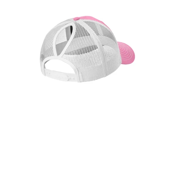 Port Authority Snapback Ponytail Trucker Cap... from ASI 84863 SanMar