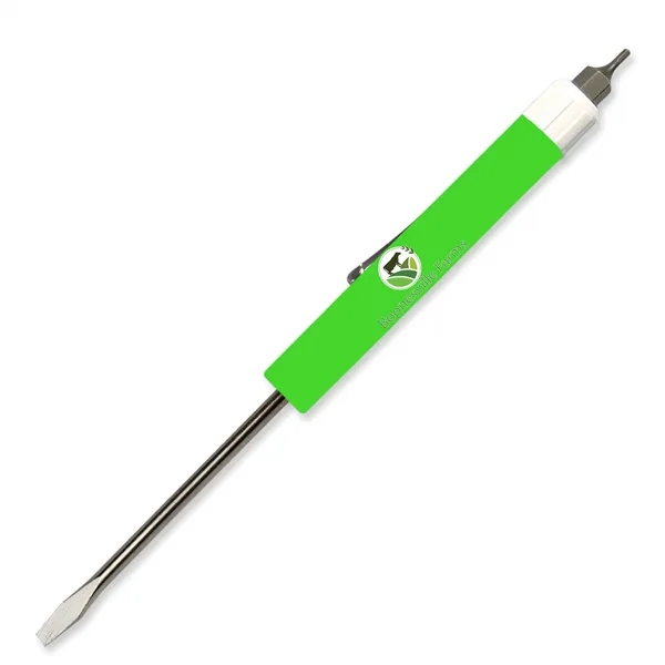 6.31" x 0.5" Diameter blade (flat head) screwdriver with a hex-bit... from ASI 54040 Fey Promo / Mi Line by Fey