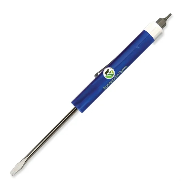 6.31" x 0.5" Diameter blade (flat head) screwdriver with a hex-bit... from ASI 54040 Fey Promo / Mi Line by Fey
