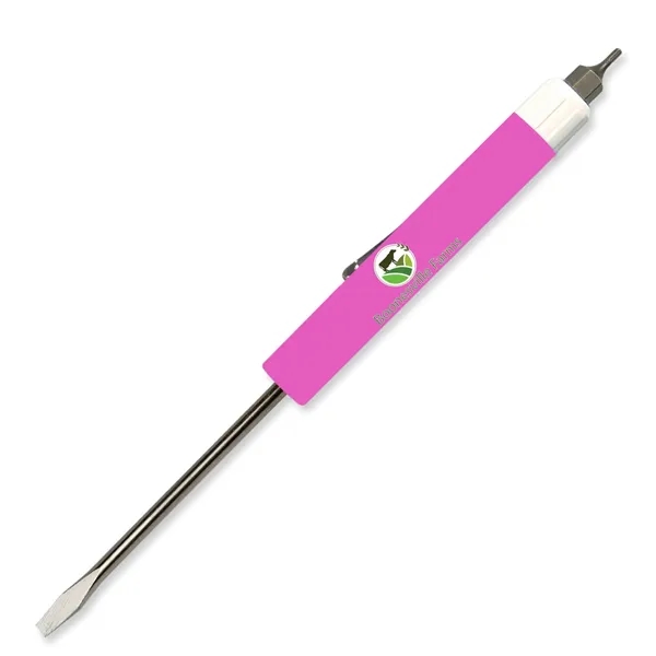 6.31" x 0.5" Diameter blade (flat head) screwdriver with a hex-bit... from ASI 54040 Fey Promo / Mi Line by Fey