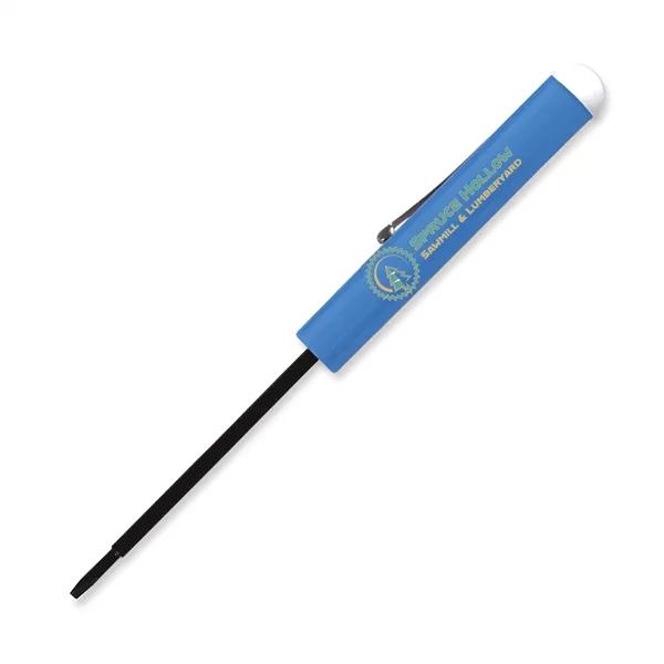 5.5" x 0.5" Diameter blade (flat head) screwdriver with button top.... from ASI 54040 Fey Promo / Mi Line by Fey
