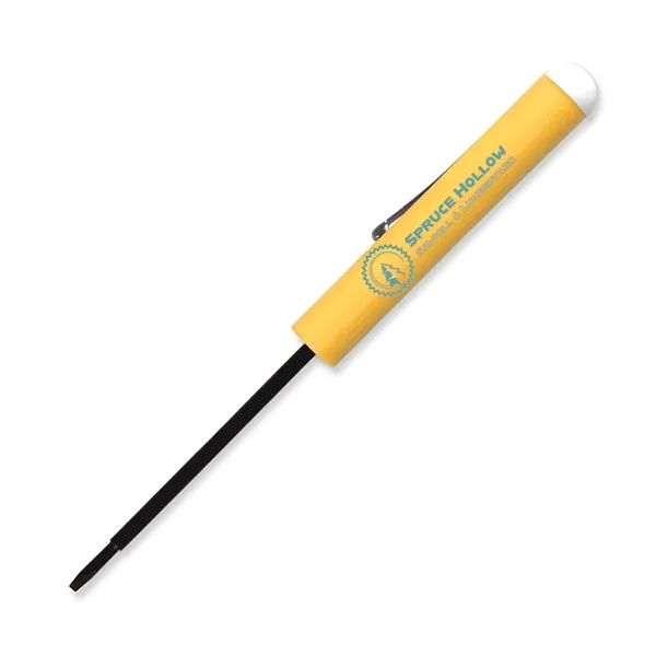 5.5" x 0.5" Diameter blade (flat head) screwdriver with button top.... from ASI 54040 Fey Promo / Mi Line by Fey