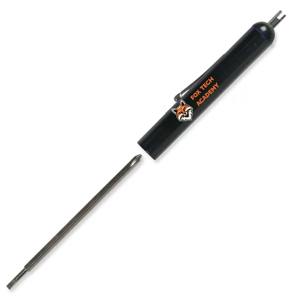 Pocket screwdriver with valve stem top that can reverse into a... from ASI 54040 Fey Promo / Mi Line by Fey