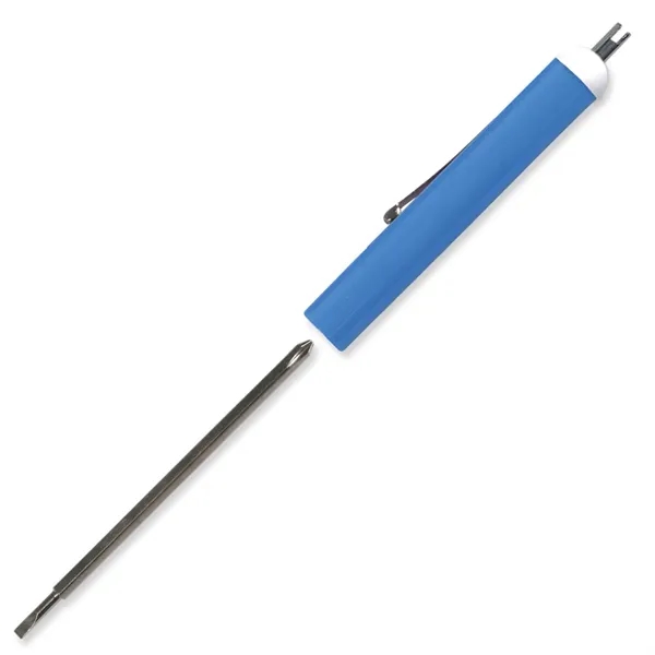 Pocket screwdriver with valve stem top that can reverse into a... from ASI 54040 Fey Promo / Mi Line by Fey