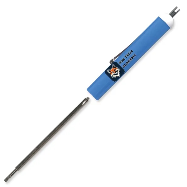 Pocket screwdriver with valve stem top that can reverse into a... from ASI 54040 Fey Promo / Mi Line by Fey