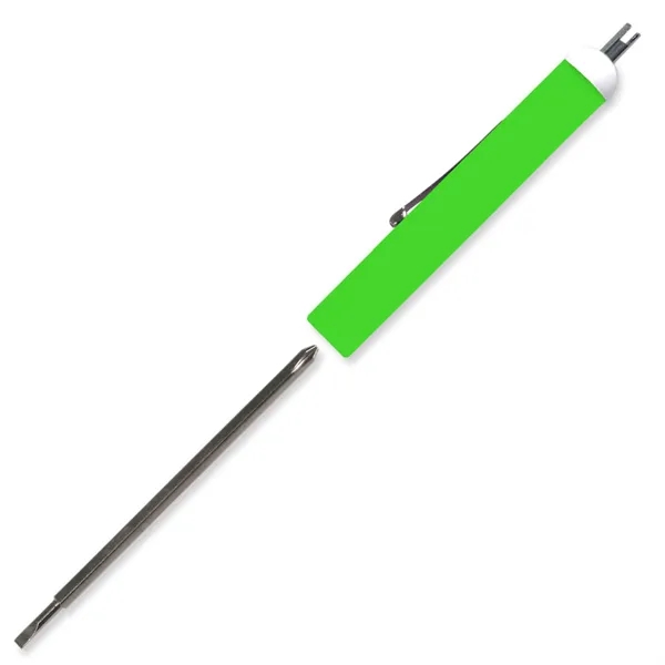 Pocket screwdriver with valve stem top that can reverse into a... from ASI 54040 Fey Promo / Mi Line by Fey