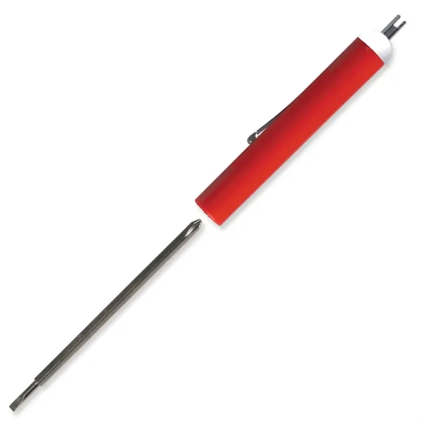 Pocket screwdriver with valve stem top that can reverse into a... from ASI 54040 Fey Promo / Mi Line by Fey