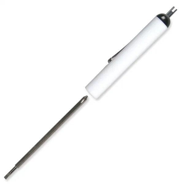 Pocket screwdriver with valve stem top that can reverse into a... from ASI 54040 Fey Promo / Mi Line by Fey