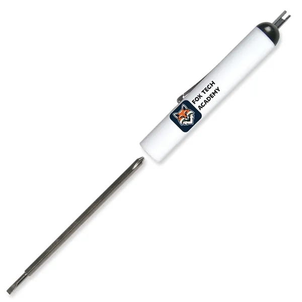 Pocket screwdriver with valve stem top that can reverse into a... from ASI 54040 Fey Promo / Mi Line by Fey