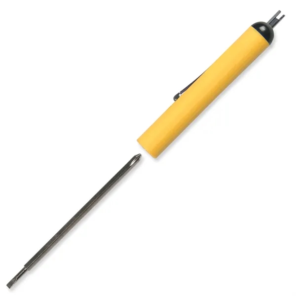 Pocket screwdriver with valve stem top that can reverse into a... from ASI 54040 Fey Promo / Mi Line by Fey