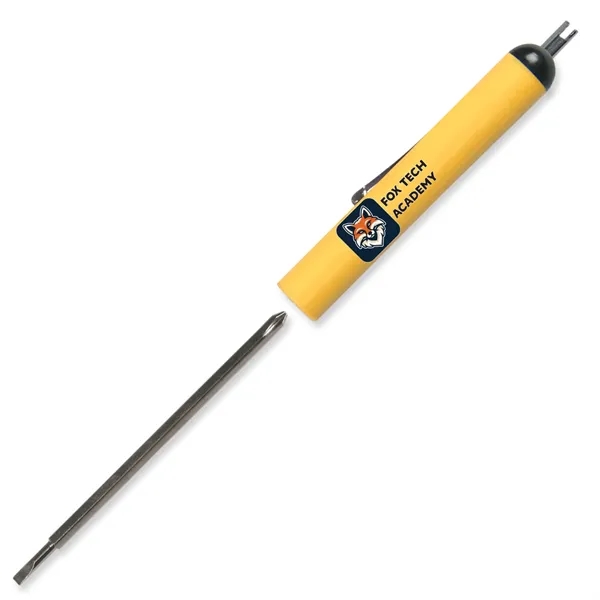 Pocket screwdriver with valve stem top that can reverse into a... from ASI 54040 Fey Promo / Mi Line by Fey