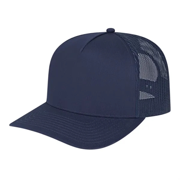 Mid profile five panel structured cap with a modified flat visor.... from ASI 43792 Cap America Inc