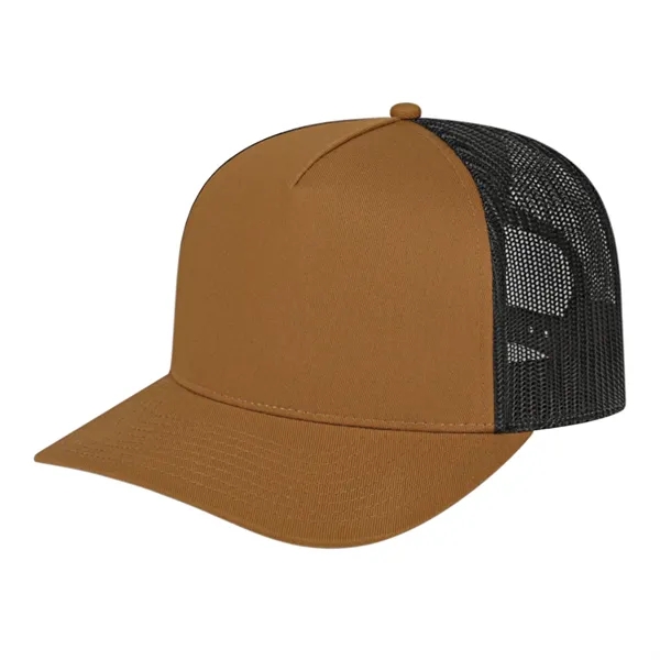 Mid profile five panel structured cap with a modified flat visor.... from ASI 43792 Cap America Inc