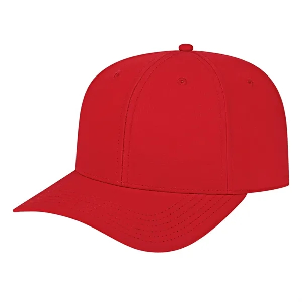 Medium profile five panel structured cap with a modified flat visor... from ASI 43792 Cap America Inc