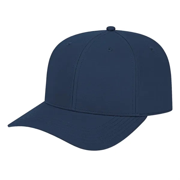 Medium profile five panel structured cap with a modified flat visor... from ASI 43792 Cap America Inc