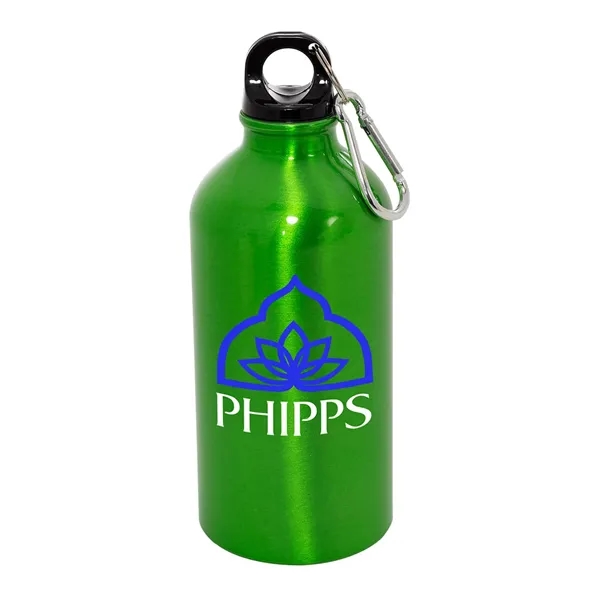 17 oz. aluminum water bottle with black leak-proof, screw-down lid and... from ASI 79530 Prime Line