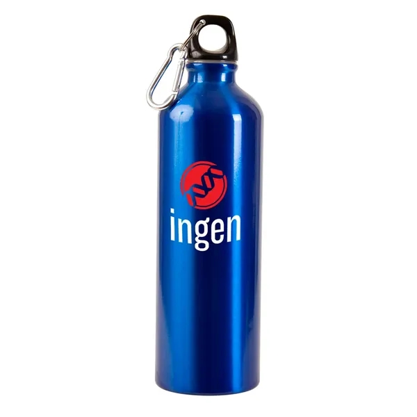25 oz. aluminum water bottle with black leak-proof, screw-down lid and... from ASI 79530 Prime Line