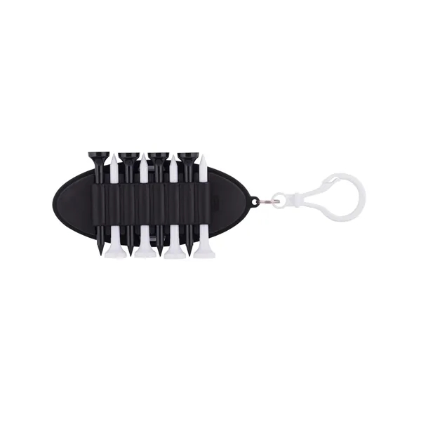 Key tag with 8 plastic golf tees and 2 plastic white... from ASI 79530 Prime Line