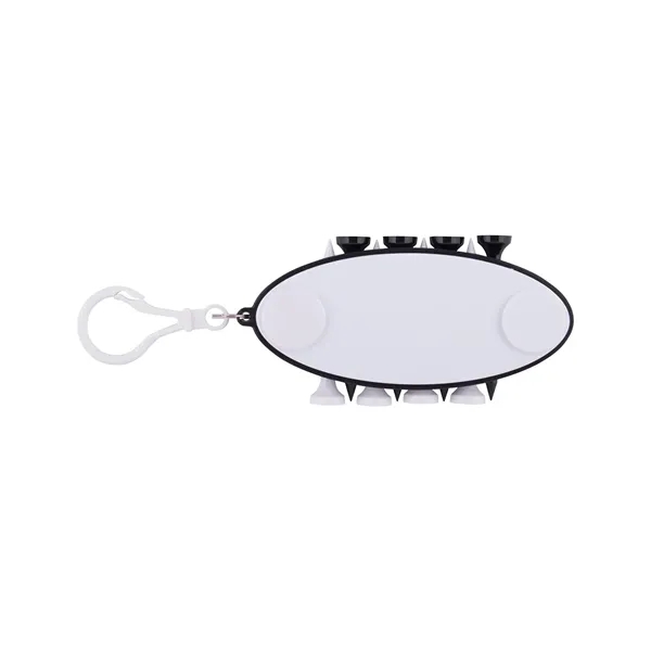 Key tag with 8 plastic golf tees and 2 plastic white... from ASI 79530 Prime Line