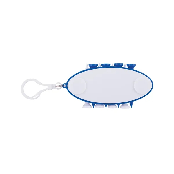 Key tag with 8 plastic golf tees and 2 plastic white... from ASI 79530 Prime Line
