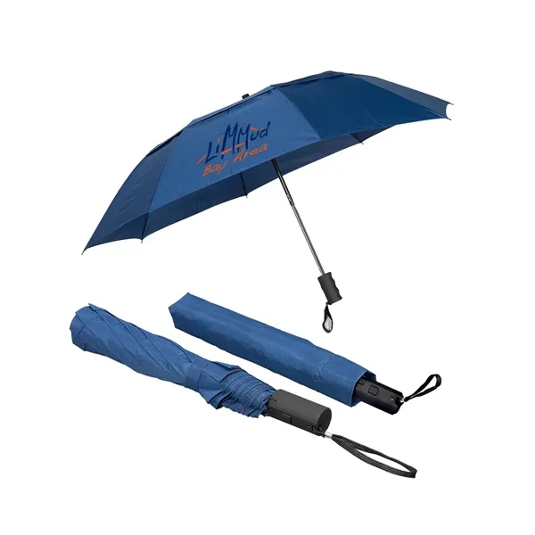 Compact folding umbrella with 44" arc, automatic open feature, press button... from ASI 79530 Prime Line
