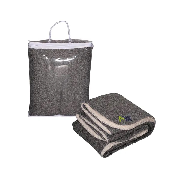 Cozy double layer blanket with heathered top layer and Sherpa faux... from ASI 79530 Prime Line