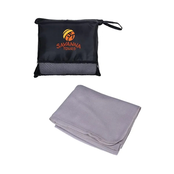 43" x 60" 160GSM polyester fleece travel blanket in 12" x... from ASI 79530 Prime Line