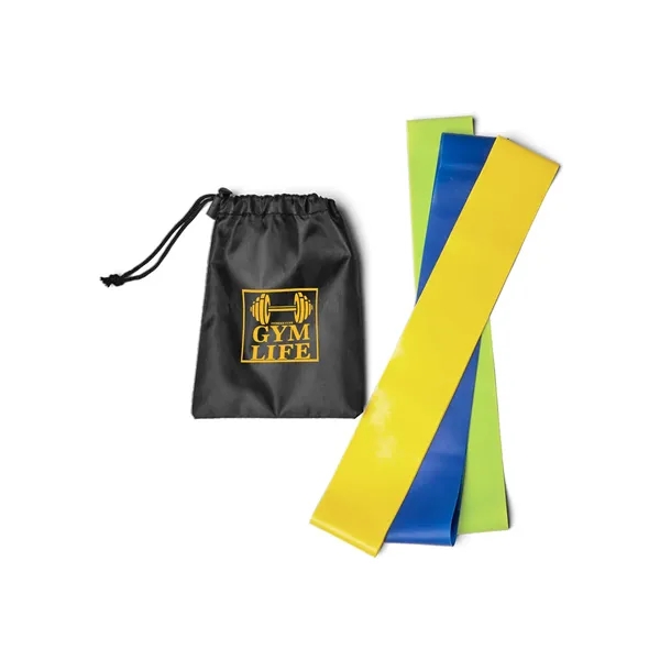 Set of three 11.75" x 2" latex exercise resistance bands in... from ASI 79530 Prime Line