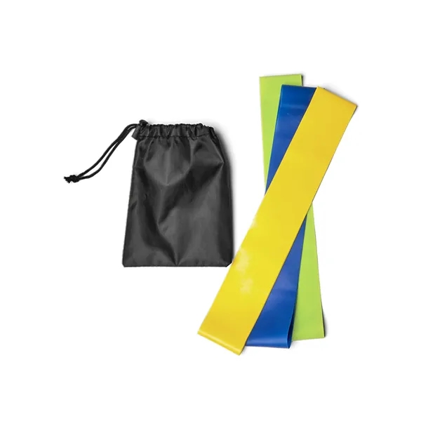 Set of three 11.75" x 2" latex exercise resistance bands in... from ASI 79530 Prime Line