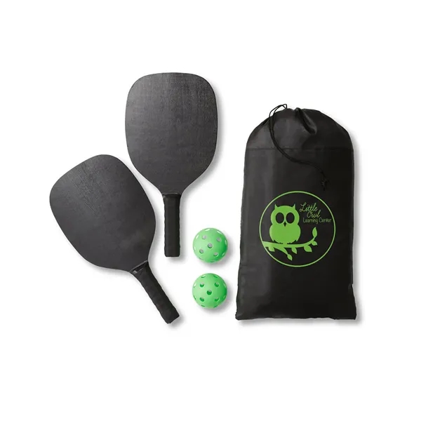 Pickleball game with two wooden paddles, set of balls and a... from ASI 79530 Prime Line
