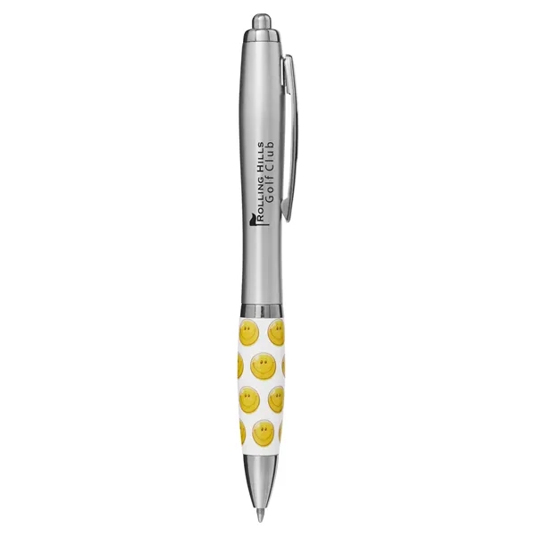 Click action pen with metallic silver accents, medium point black ink... from ASI 79530 Prime Line