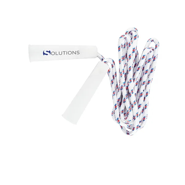 Woven cloth jump rope with white plastic handles.... from ASI 79530 Prime Line