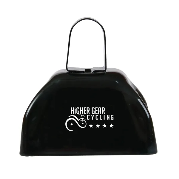 Small promotional cow bell with top handle and customization.... from ASI 79530 Prime Line