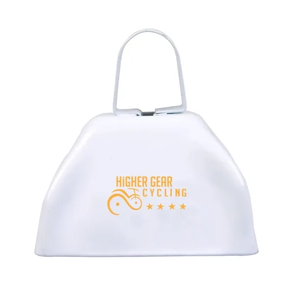Small promotional cow bell with top handle and customization.... from ASI 79530 Prime Line