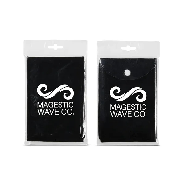 Disposable rain poncho with hood and compact pouch with snap closure.... from ASI 79530 Prime Line