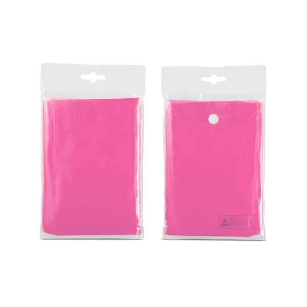 Disposable rain poncho with hood and compact pouch with snap closure.... from ASI 79530 Prime Line