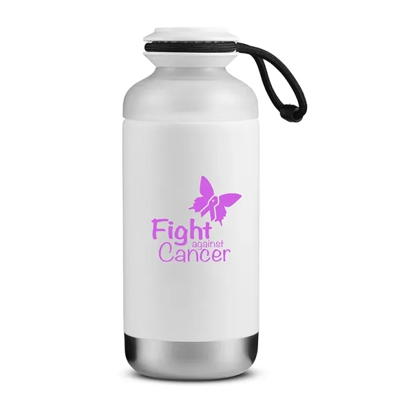 8" x 3.1" powder-coated stainless steel vacuum-insulated bottle with duo PP... from ASI 79530 Prime Line