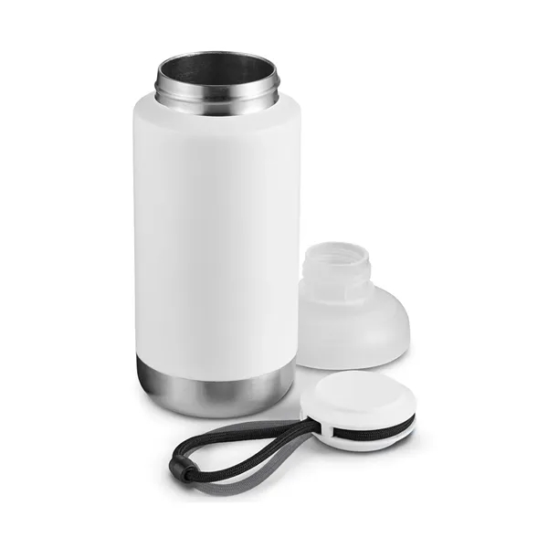 8" x 3.1" powder-coated stainless steel vacuum-insulated bottle with duo PP... from ASI 79530 Prime Line