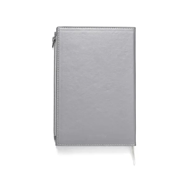 5.7" x 8.5" x 0.5" 80-page notebook with metallic polyurethane cover... from ASI 79530 Prime Line
