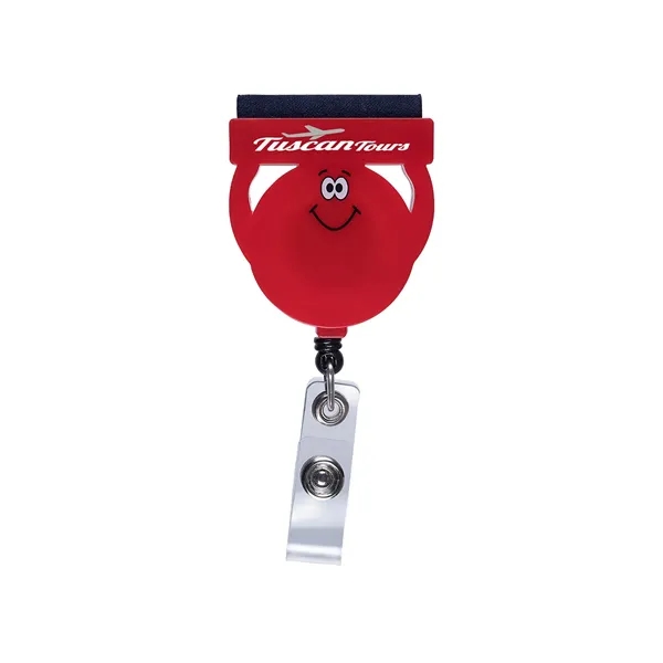 Badge holder with a microfiber screen cleaner, auto-retract cord, pocket clip,... from ASI 79530 Prime Line