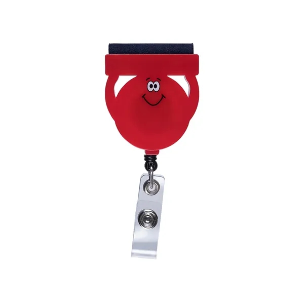 Badge holder with a microfiber screen cleaner, auto-retract cord, pocket clip,... from ASI 79530 Prime Line