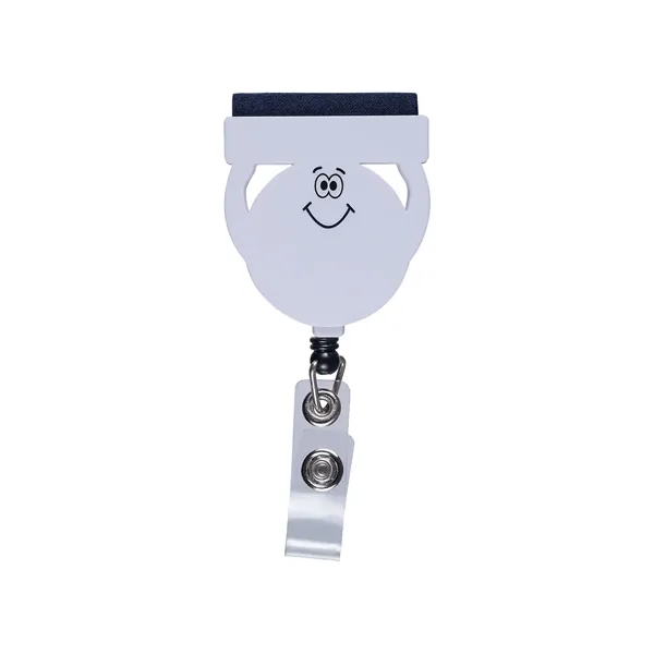 Badge holder with a microfiber screen cleaner, auto-retract cord, pocket clip,... from ASI 79530 Prime Line