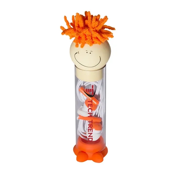 Earbuds in a character case that works as a phone stand... from ASI 79530 Prime Line