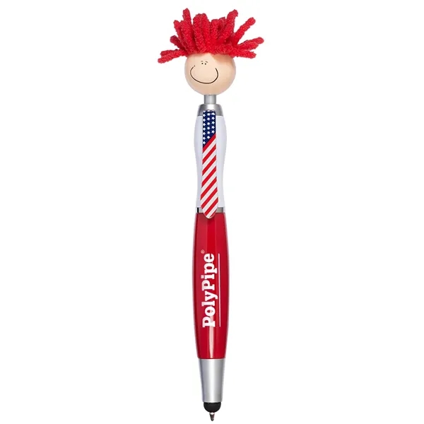 Patriotic stylus pen with mop-top hair that can be used as... from ASI 79530 Prime Line