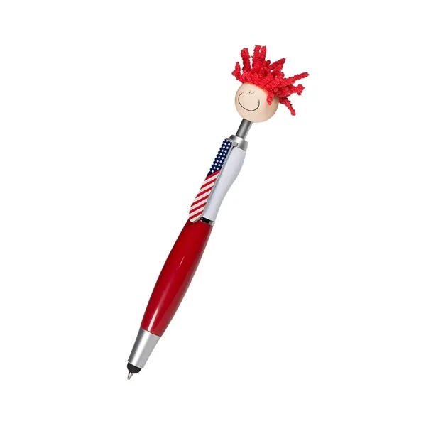 Patriotic stylus pen with mop-top hair that can be used as... from ASI 79530 Prime Line