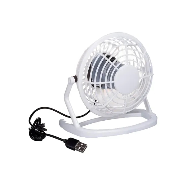 5.5" x 5.7" x 3.74" polypropylene plastic USB-powered desk fan with... from ASI 79530 Prime Line